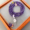 New Chinese-style natural 6MM amethyst bracelet, female gourd coin lucky crystal bracelet, wholesale gift for best friend Item Picture